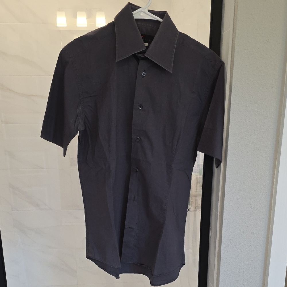 Men's Charcoal Button Down Shirt Size 38 -15 1/12